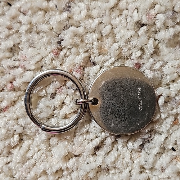 IB Cartier Silver Circular Keychain Bag Charm - Picture 4 of 8